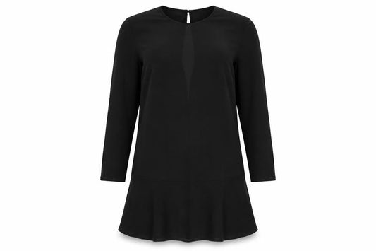 Womens UK Size 10 Divided by H&M Black Tunic Blouse