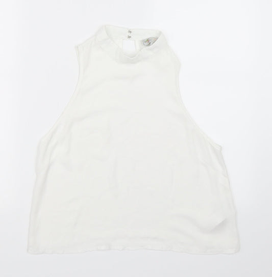 Womens UK Size 12 New Look White Basic Blouse