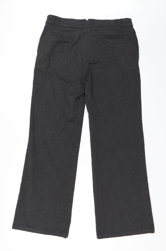 Per Una Womens Grey   Trousers  Size 12 L28 in