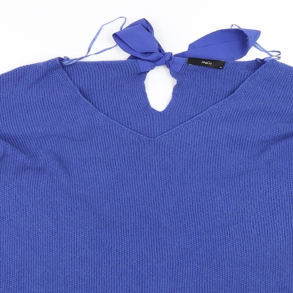 M&Co Womens Blue   Pullover Jumper Size 12
