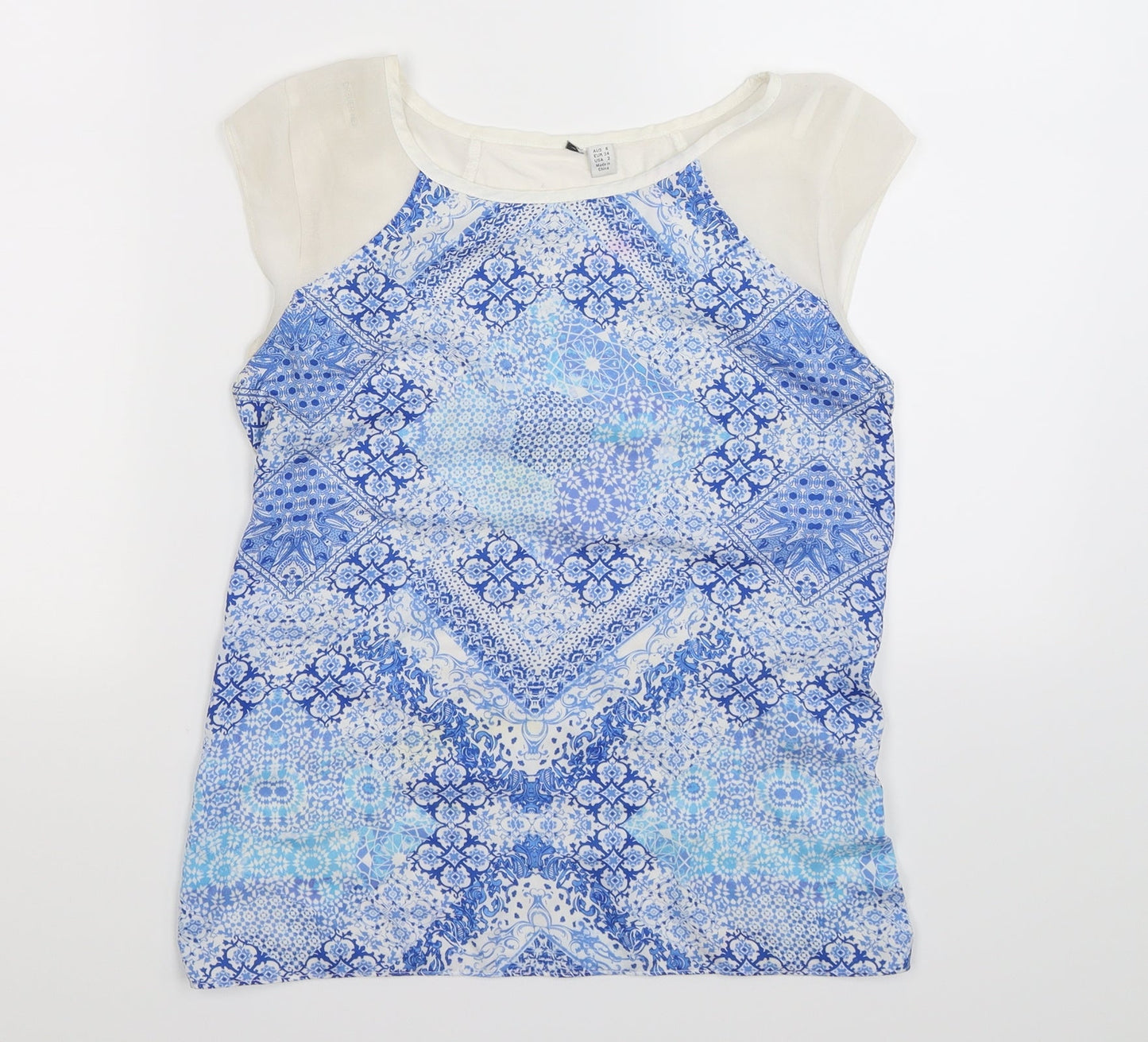 Womens UK Size 6 Preworn Multicoloured Basic Tank