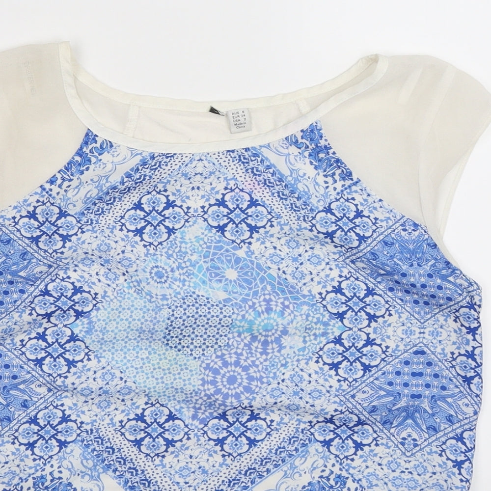 Womens UK Size 6 Preworn Multicoloured Basic Tank