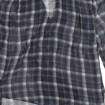 Womens UK Size M Zara Blue Basic Button-Up