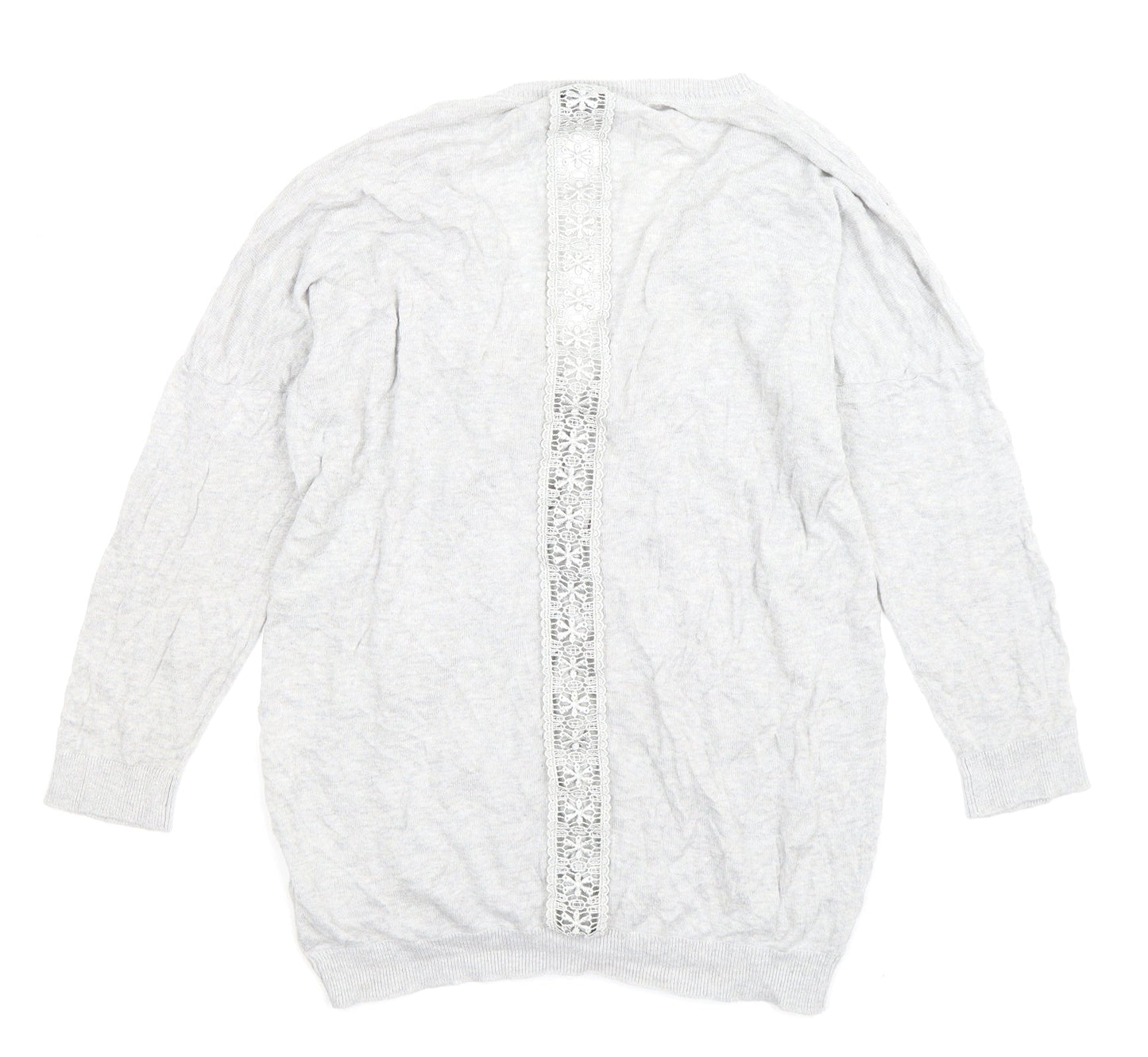 Dorothy Perkins Womens Grey  Knit Cardigan Jumper Size 12