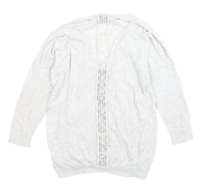 Dorothy Perkins Womens Grey  Knit Cardigan Jumper Size 12