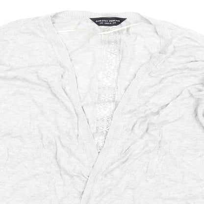 Dorothy Perkins Womens Grey  Knit Cardigan Jumper Size 12