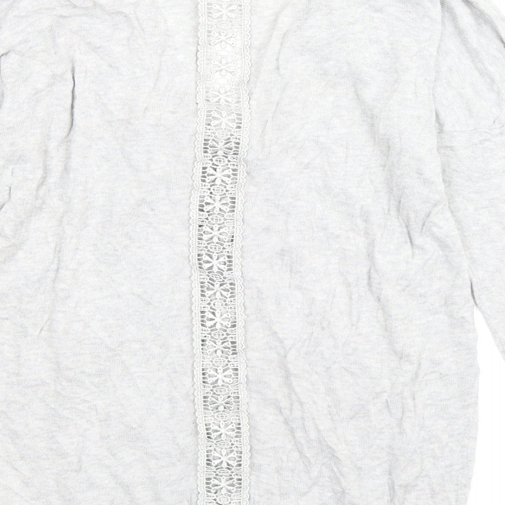 Dorothy Perkins Womens Grey  Knit Cardigan Jumper Size 12
