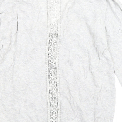 Dorothy Perkins Womens Grey  Knit Cardigan Jumper Size 12