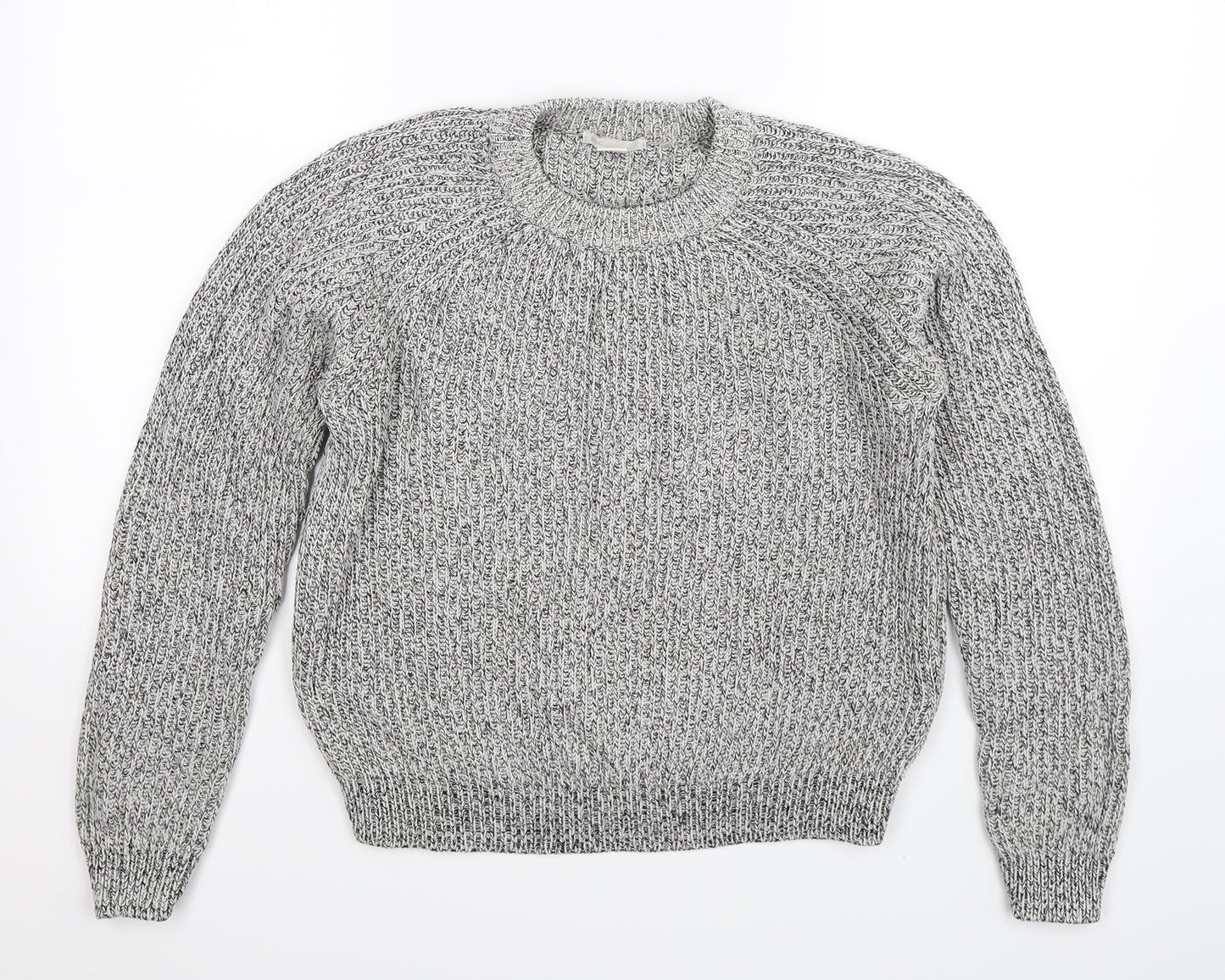H&M Womens Grey  Knit Pullover Jumper Size M