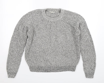 H&M Womens Grey  Knit Pullover Jumper Size M