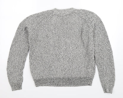 H&M Womens Grey  Knit Pullover Jumper Size M