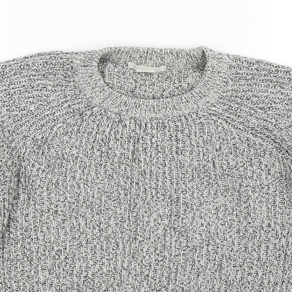H&M Womens Grey  Knit Pullover Jumper Size M