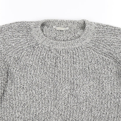 H&M Womens Grey  Knit Pullover Jumper Size M