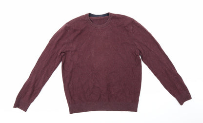 Preworn Mens Purple  Knit Pullover Jumper Size L