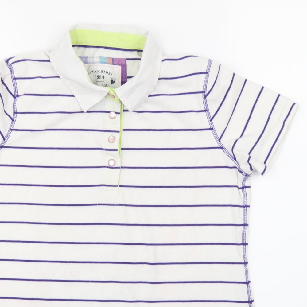 Womens UK Size 10 Marks and Spencer White Basic T-Shirt