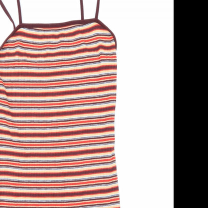 Topshop Womens Multicoloured Striped  Mini  Size 10