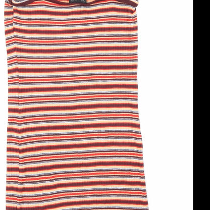 Topshop Womens Multicoloured Striped  Mini  Size 10