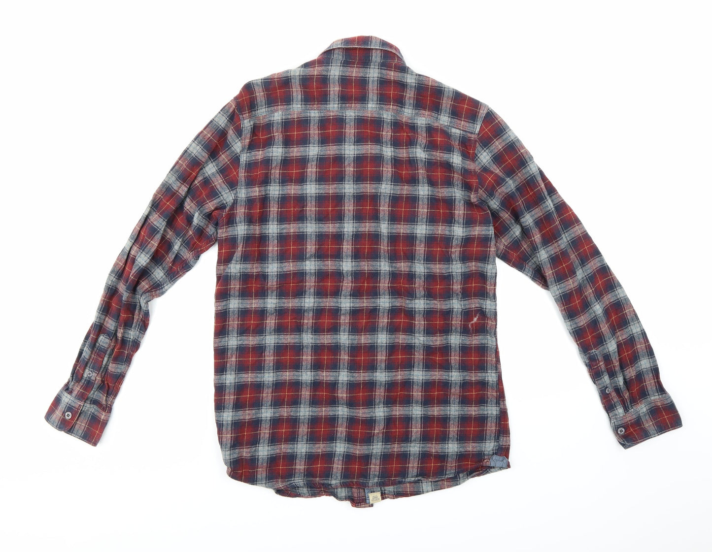 Mens UK Size S Boston Crew Blue  Button-Up Long Sleeve Casual Shirt