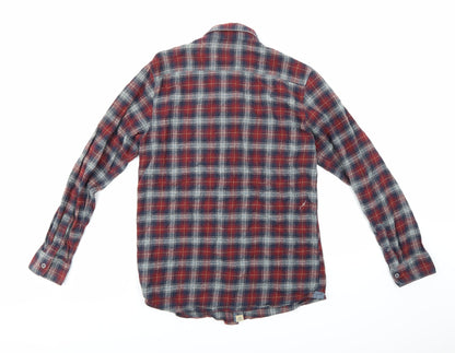 Mens UK Size S Boston Crew Blue  Button-Up Long Sleeve Casual Shirt