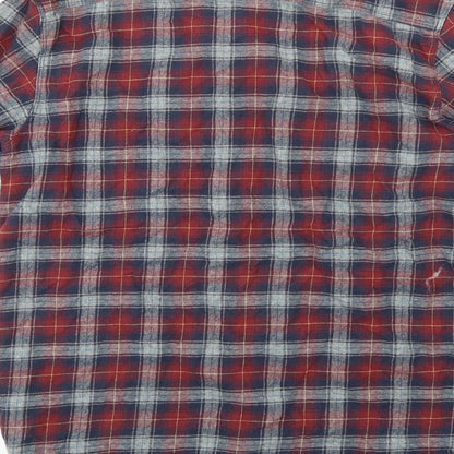 Mens UK Size S Boston Crew Blue  Button-Up Long Sleeve Casual Shirt