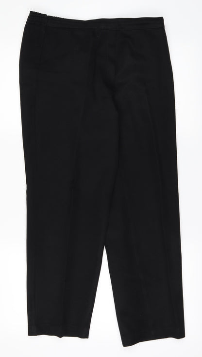 Womens UK Size 12 C&A Regular Fit  Black Trousers