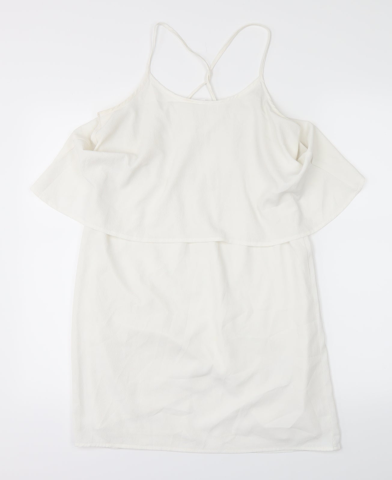 Womens UK Size XS VERO MODA White Basic Blouse