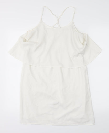 Womens UK Size XS VERO MODA White Basic Blouse