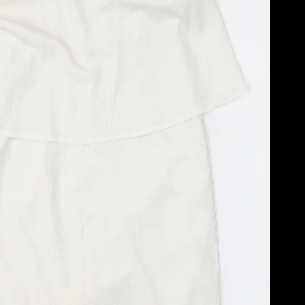 Womens UK Size XS VERO MODA White Basic Blouse