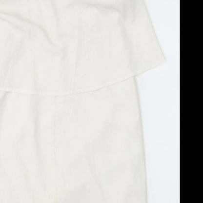 Womens UK Size XS VERO MODA White Basic Blouse