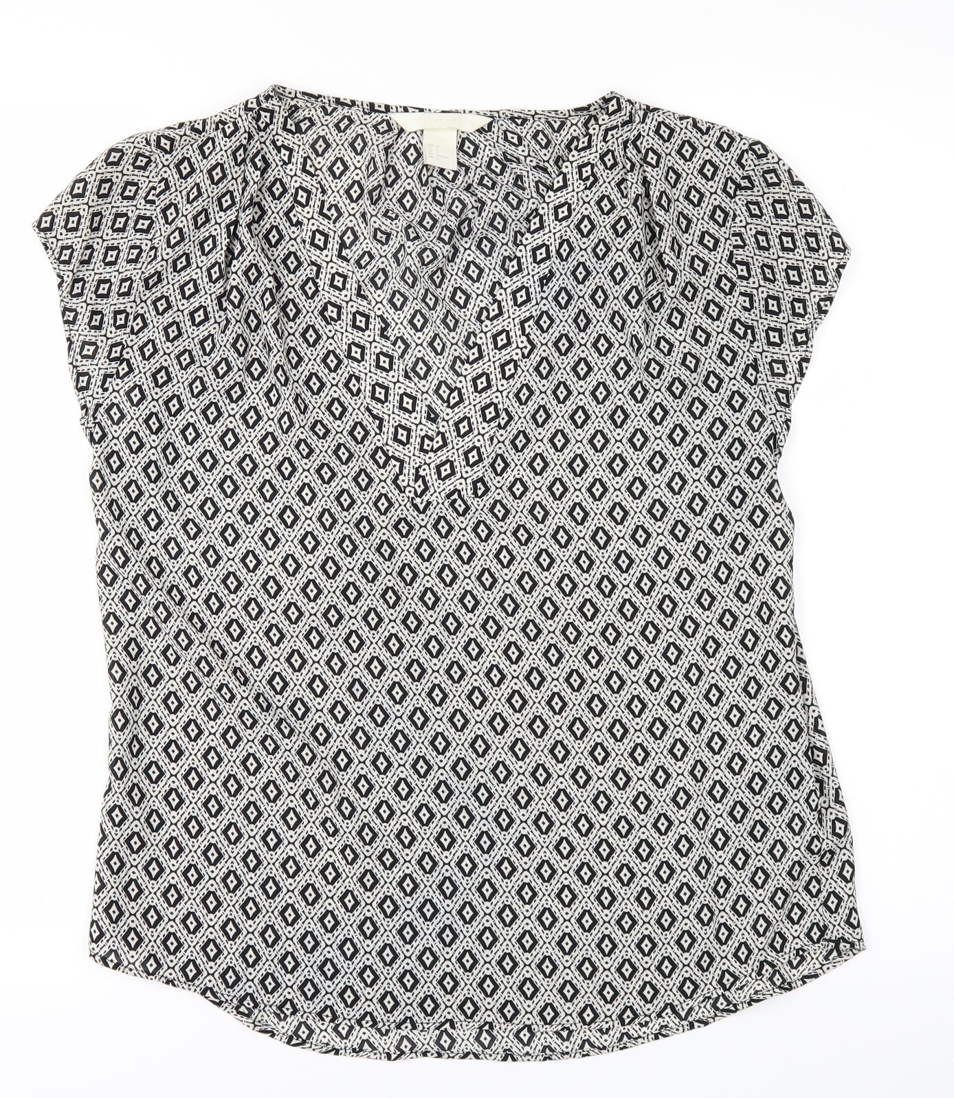 Womens UK Size 8 H&M Black Basic T-Shirt