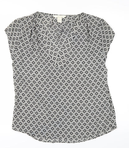 Womens UK Size 8 H&M Black Basic T-Shirt