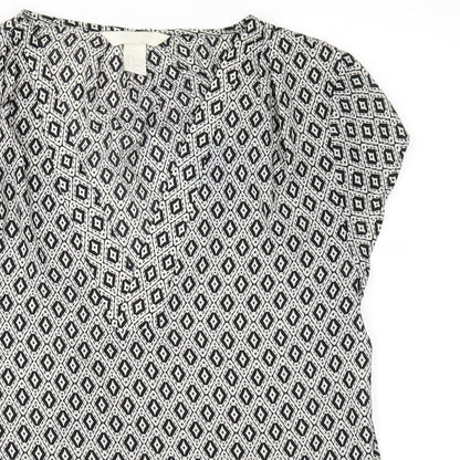 Womens UK Size 8 H&M Black Basic T-Shirt