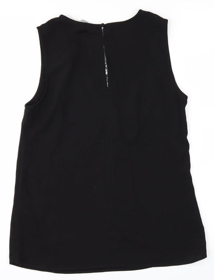 Womens UK Size 4 H&M Black Basic T-Shirt