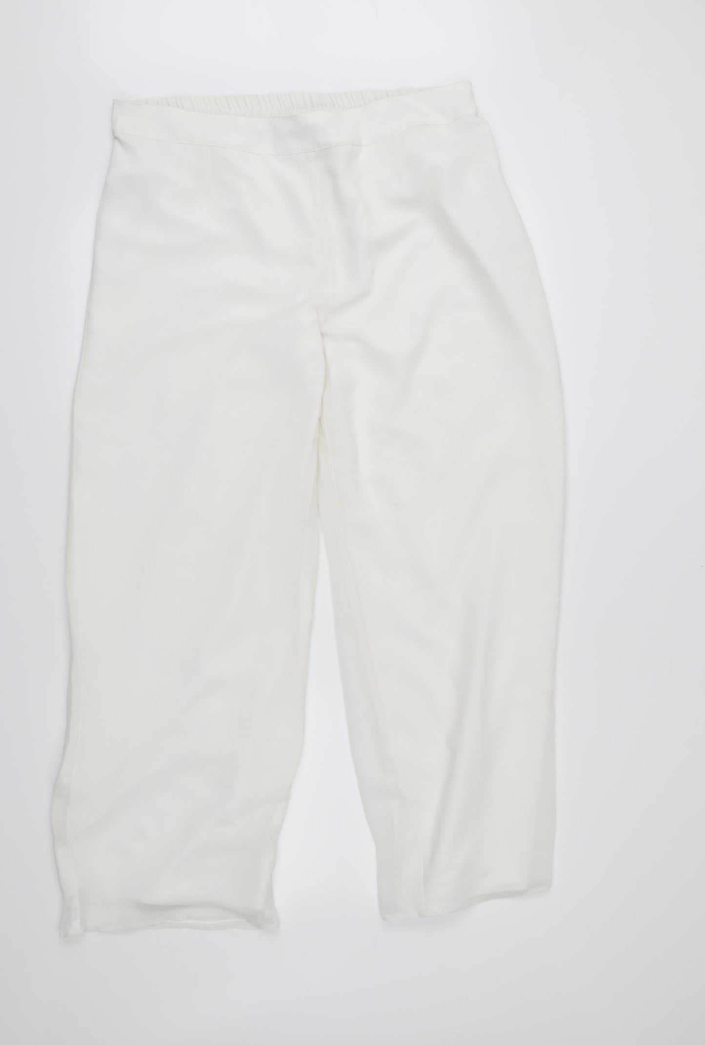 Womens UK Size 16 Anna Rose Regular Fit  White Trousers