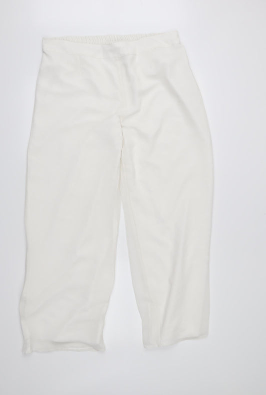 Womens UK Size 16 Anna Rose Regular Fit  White Trousers
