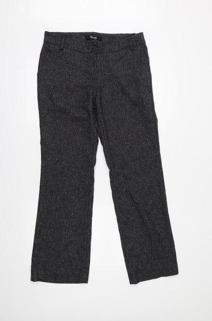 Womens UK Size 10 Peacocks Regular Fit  Grey Trousers