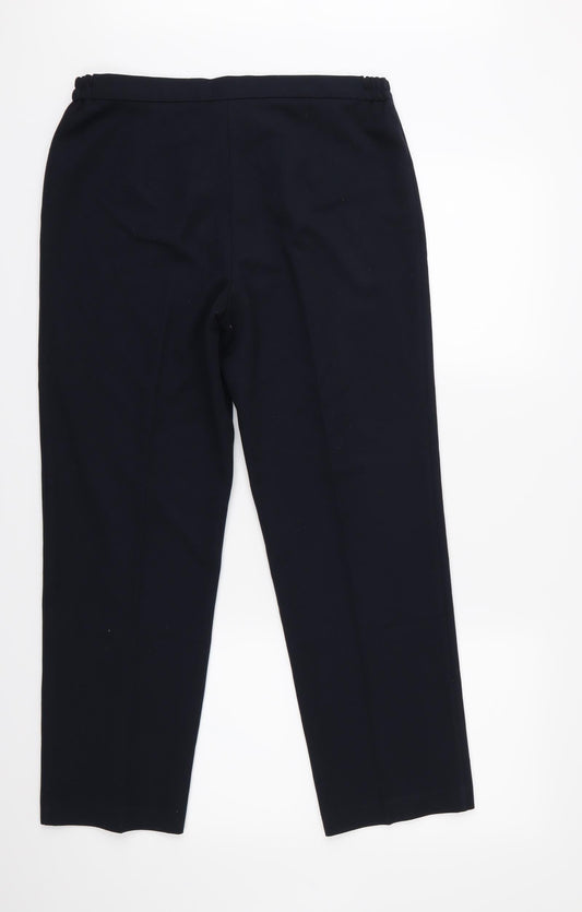 Womens UK Size 10 Gerard Regular Fit Cropped Blue Trousers