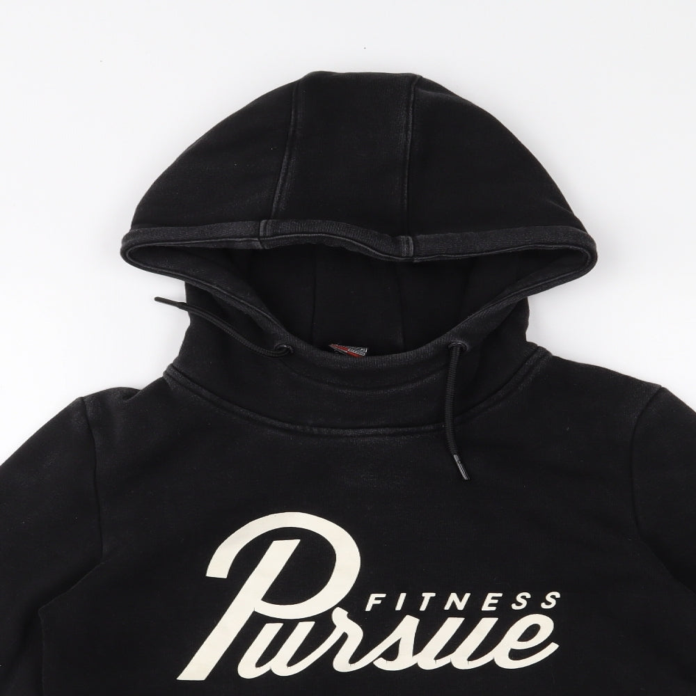 persue fitness Womens Black   Pullover Hoodie Size M