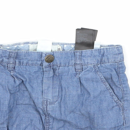 H&M Girls Blue  Denim A-Line Skirt Size 6-7 Years