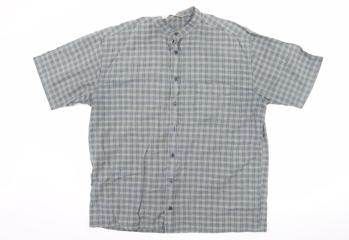 Stone River Mens Blue Check   Button-Up Size XL