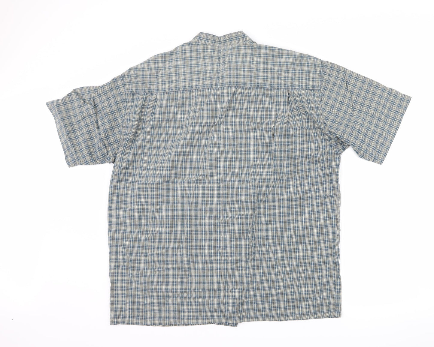 Stone River Mens Blue Check   Button-Up Size XL