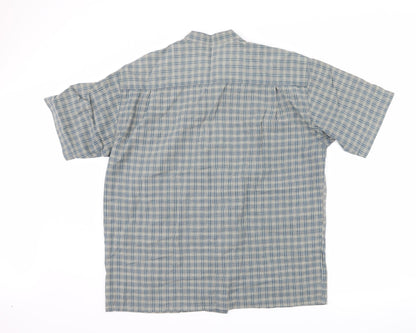 Stone River Mens Blue Check   Button-Up Size XL