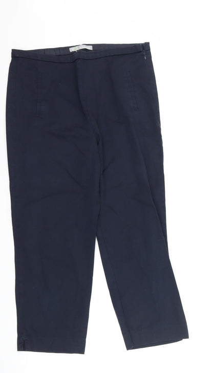 Womens UK Size 10 Marks and Spencer Regular Fit  Blue Trousers