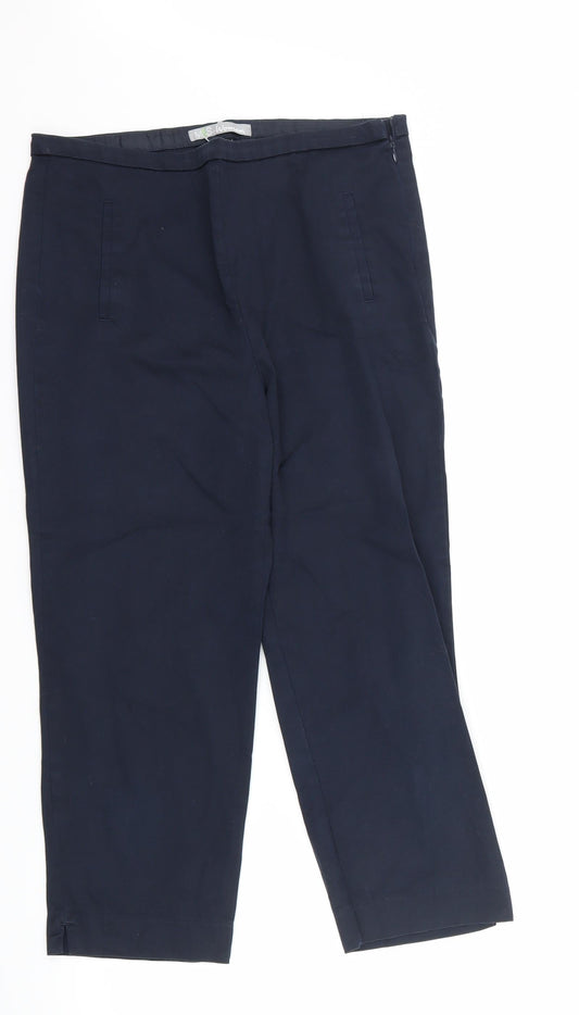 Womens UK Size 10 Marks and Spencer Regular Fit  Blue Trousers