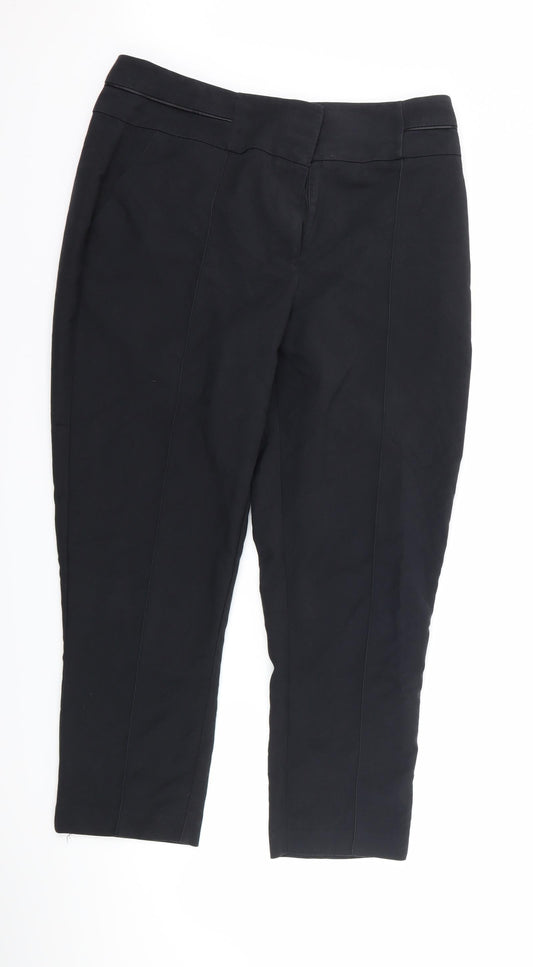 Womens UK Size 14 Oasis Regular Fit  Black Trousers