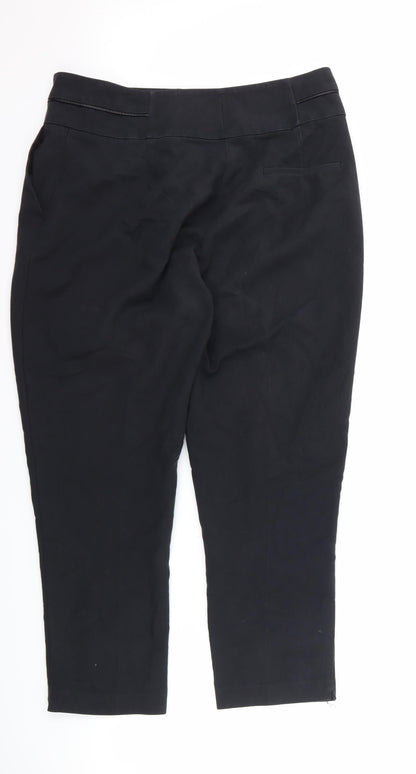 Womens UK Size 14 Oasis Regular Fit  Black Trousers