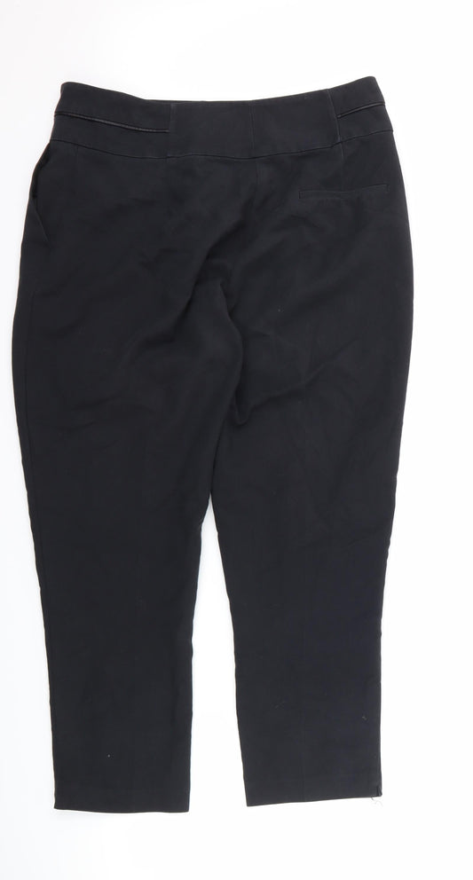 Womens UK Size 14 Oasis Regular Fit  Black Trousers