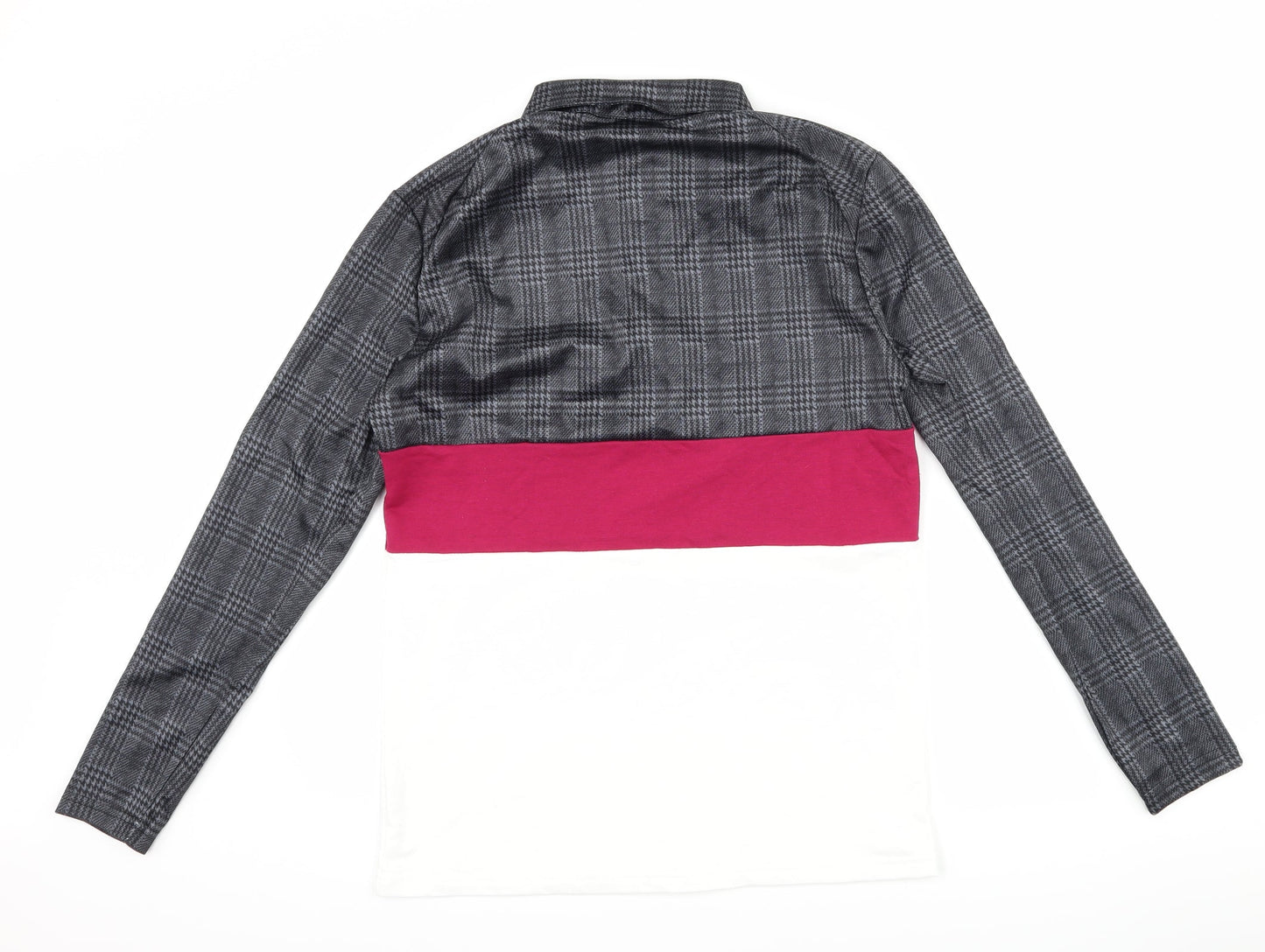 Order Plus Mens Grey Houndstooth   Polo Size S