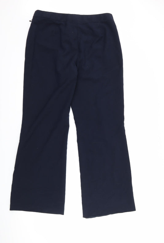 Womens UK Size 12 Marks and Spencer Regular Fit  Blue Trousers