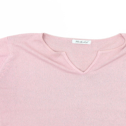 Womens UK Size 10 Berkertex Pink Basic T-Shirt